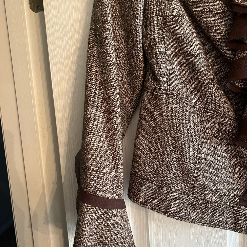 Philippe Adec2 Blazer Brown Ruffle 4 - Picture 5 of 5